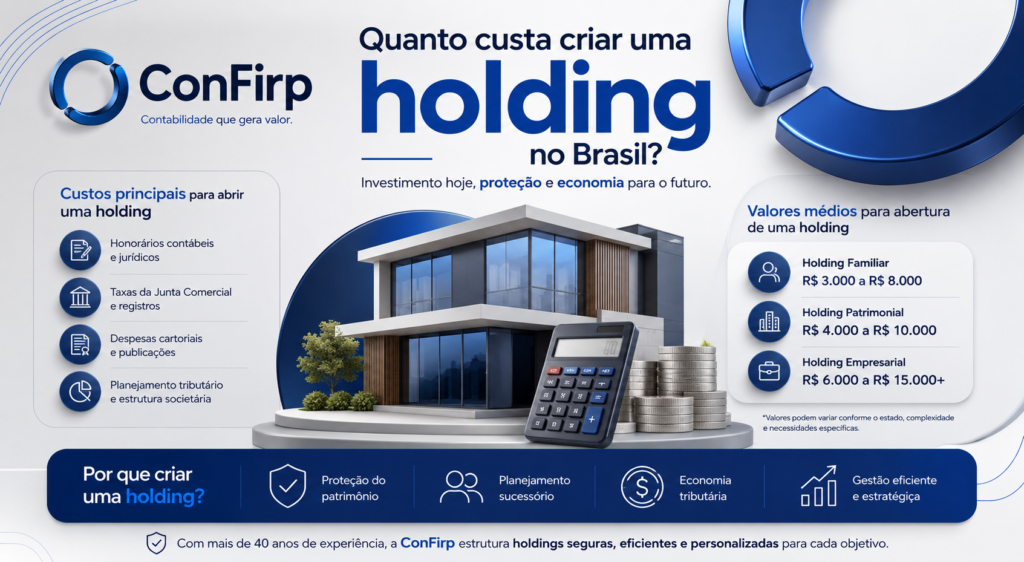 Quanto custa uma holding Quanto custa uma holding