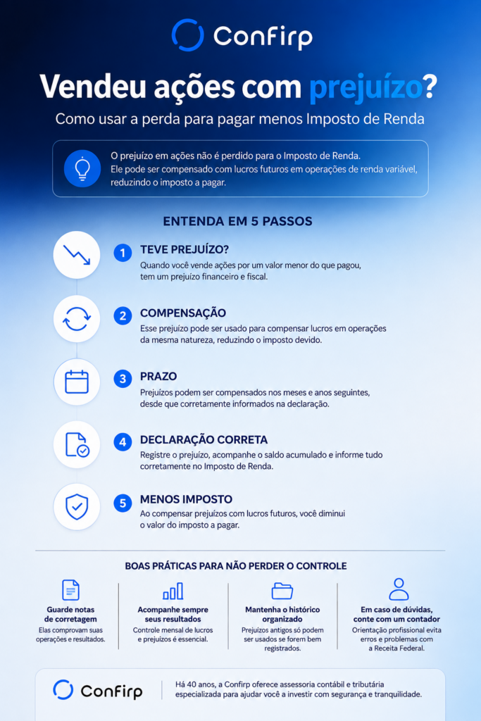 Ações com prejuízo Ações com prejuízo