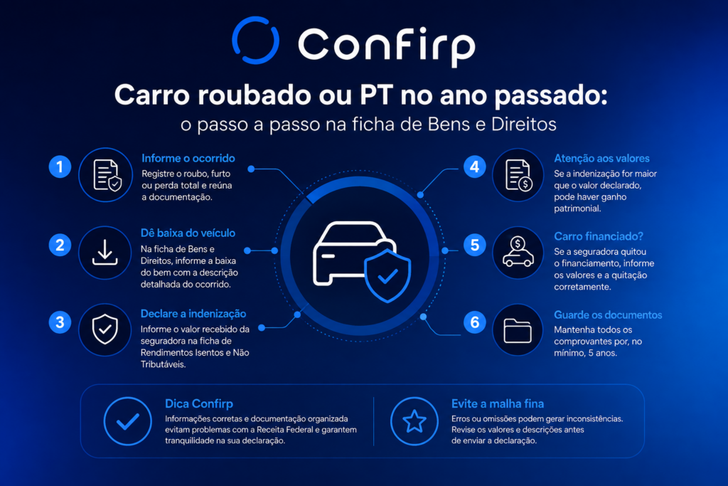 carro roubado ou PT na declarção de bens carro roubado ou PT na declarção de bens