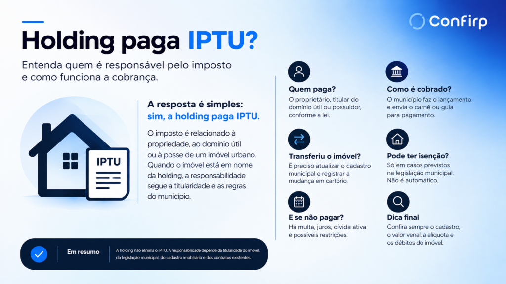 HOLDING E iptu HOLDING E iptu