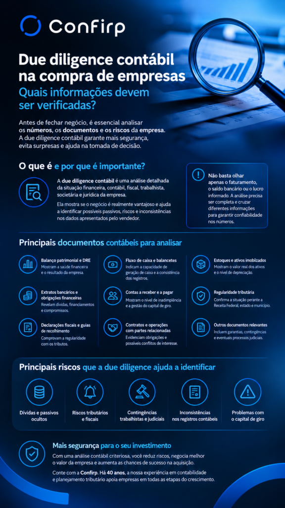 Due Diligence Contábil Segurança na Aquisição Due Diligence Contábil Segurança na Aquisição
