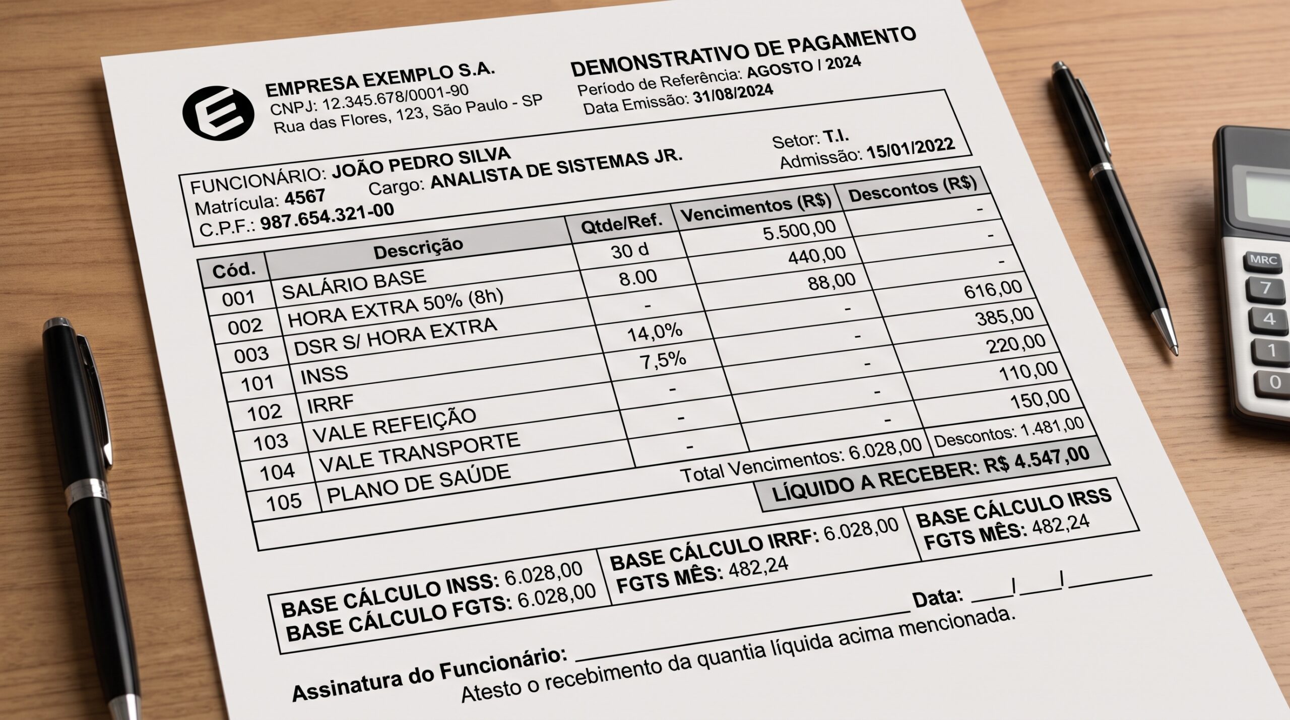folha de pagamento